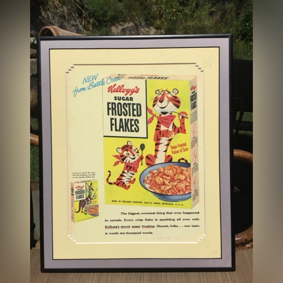 Vintage Agency, "Leo Burnett 1952 Kelloggs Cereal: "Frosted Flakes" Ad Marketing - Picture 7 of 12